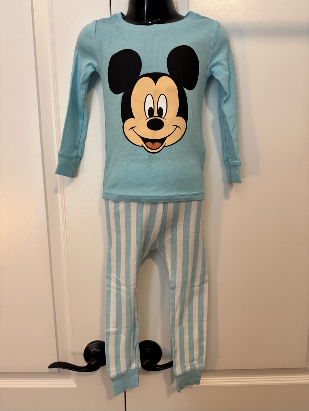 Old Navy Light Blue Mickey Mouse Kids Pajama Set